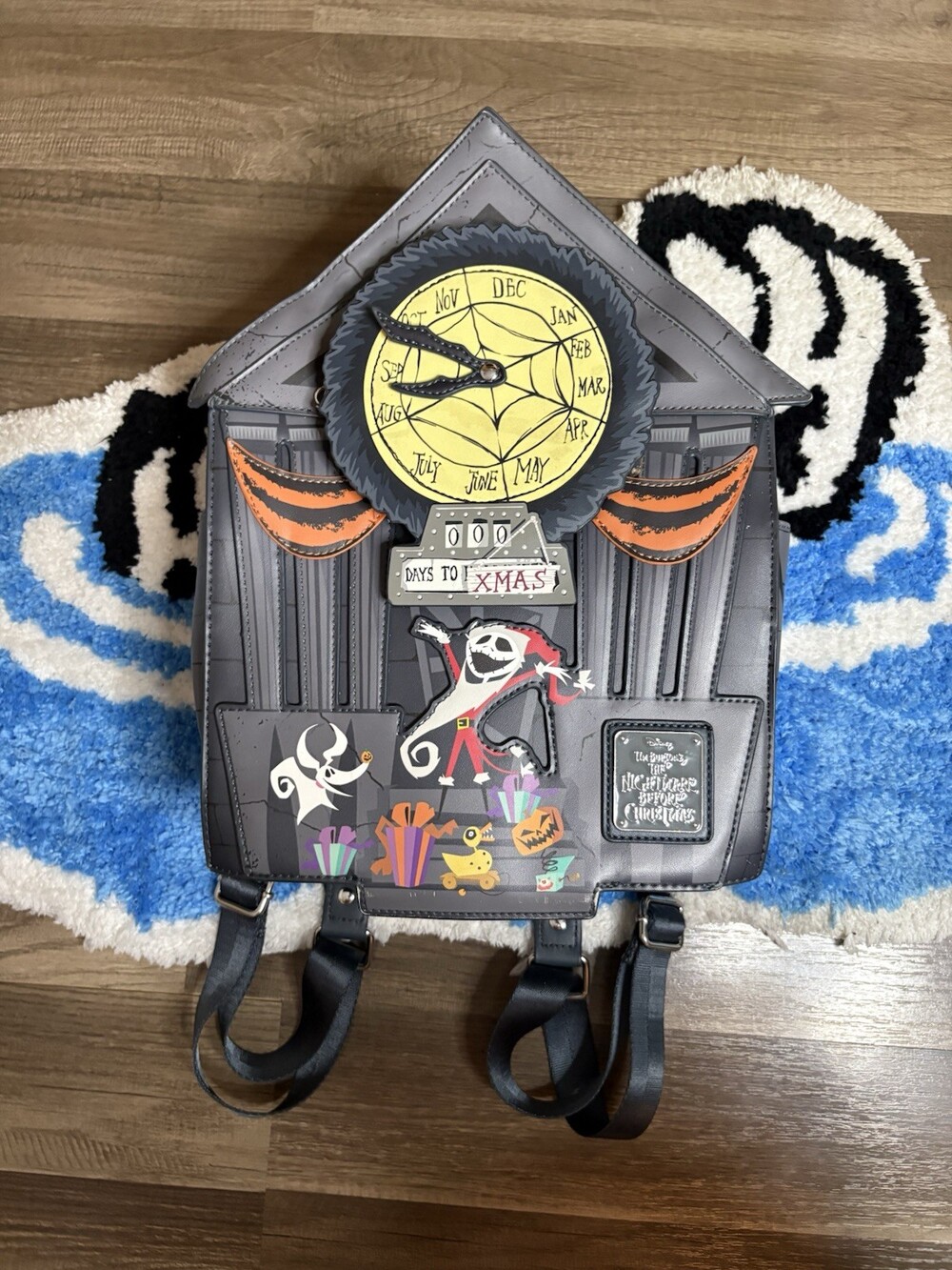 Loungefly Disney Nightmare Before Christmas Town Hall Mini Backpack Glow in Dark